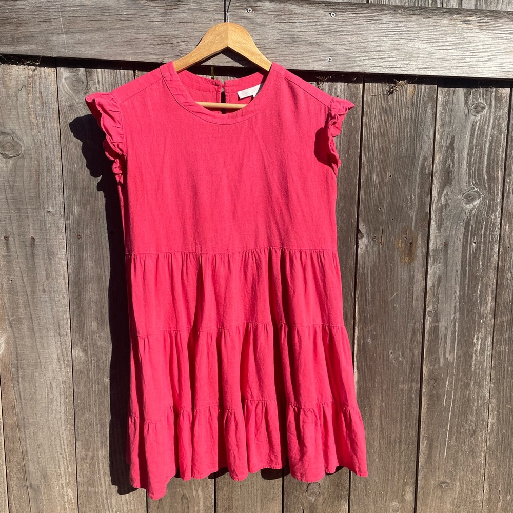Hot Pink Linen Sundress